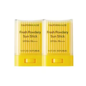 Nature Republic California Aloe Fresh Powdery Sun Stick 24g(0.84oz)x2pcs (SPF50+ - Picture 1 of 20