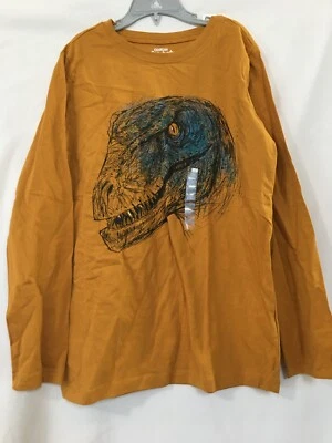 New Oshkosh Dinosaur  Boys Shirt Top Mustard Long Sleeve many sizes - Image 1 of 4