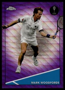 MARK WOODFORDE 2021 Topps Chrome Tennis PURPLE WAVE REFRACTOR 58/199 #79