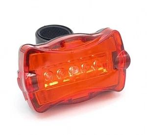 Rear Bike Light Red LED Static Flashing Modes Lightweight Quick Release Easy Fit - Picture 1 of 8