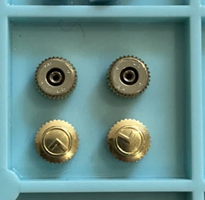 NOS : COURONNE LANCO DE 4,95 MM DE DIAMETRE EN PLAQUE OR @ LANCO CROWN 4,95 MM - Picture 1 of 6