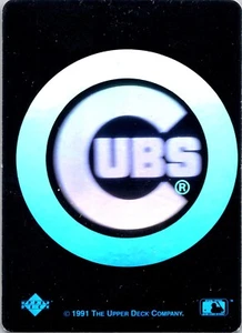 1991 UD Chicago Cubs Team Logo Hologram Sticker – Vintage MLB Insert - Picture 1 of 1