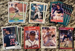 Pete Smith Baseball Cards. Atlanta Braves