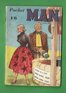 #D277. JUNE 1954 AUSTRALIAN POCKET MAN MAGAZINE - MEN'S INTEREST - Bild 1 von 2