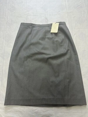 NWT Giorgio Armani Womens Gray Wool Knee Length Pencil Skirt Size 10 New - Image 1 of 4