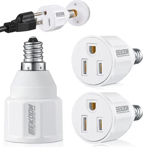 3 Prong Light Bulb Socket Adapter, Polarized Light Socket Outlet, Light Socket t - Picture 1 of 12