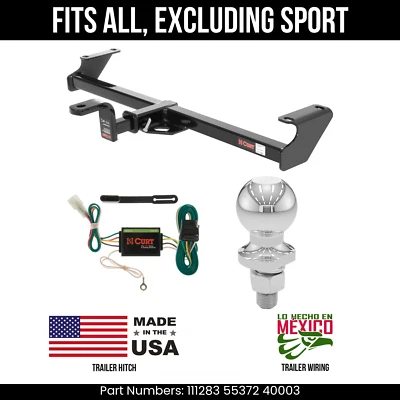 Para 96-98 Suzuki Sidekick Remolque Enganche 4 Pin Cableado 2" Bola Excl Sport Curt 2K Foto 1 de 4