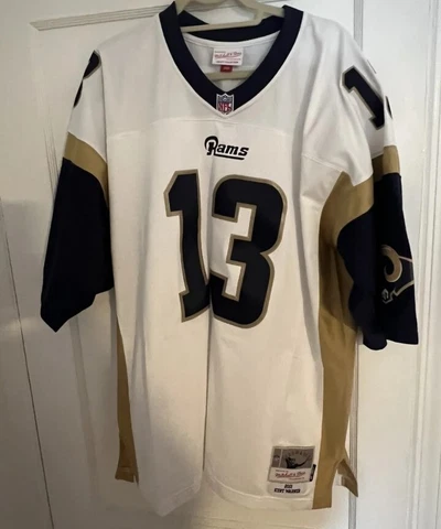 Mitchell & Ness St. Louis Rams 2001 KURT WARNER THROWBACK Legacy WHITE Jersey 2X Cover