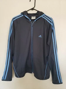 Adidas 3-Stripes Track Women's Hoodie Grey Size Large - Picture 1 of 4