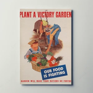 Plant A Victory Garden Wartime Food Travel Poster - Picture 1 of 20