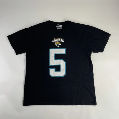 Jacksonville Jaguar Shirt Small Mens Black NFL #5 Blake Bortles Ring Spun Soft Cover