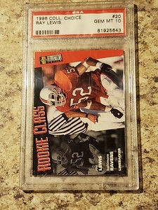 1996 coll. choice # 20 ray lewis psa 10 gem mint.