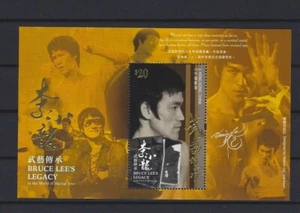 2020 China Hongkong Kung Fu Meister Bruce Lee Block Pf. MNH Bruce Lee's Legacy - Picture 1 of 1