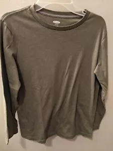 Boys Old Navy L (10-12) Dk Sage Green Long Sleeve Tee - Picture 1 of 3