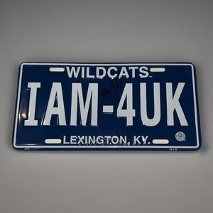 MARK POPE SIGNED KENTUCKY WILDCATS LOGO LICENSE PLATE 2025 SWEET SIXTEEN W COA - Picture 1 of 1