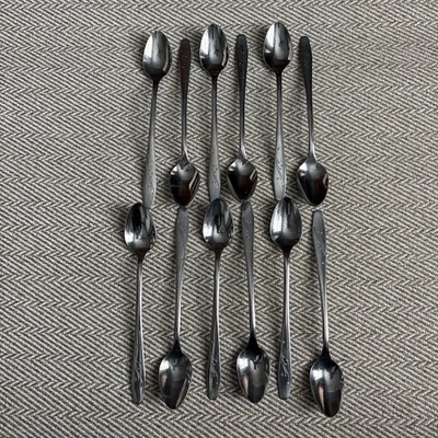 Juego de 12 cucharas de té heladas de acero inoxidable Mar-Crest Starburst EE. UU. Foto 1 de 3