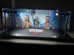 Roman Reigns Vetrina personalizzata 2 carte PSA & BGS con luci LED - WWE - Foto 1 di 1