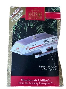 Hallmark Adorno de Navidad Star Trek Shuttlecraft Galileo La Voz Sr. Spock 67 - Imagen 1 de 3