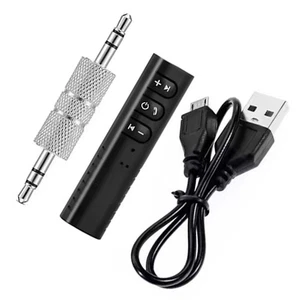 Dual Device Auto AUX Bluetooth Empfänger mit 3,5mm Adapter USB Ladekabel Kit - Bild 1 von 5