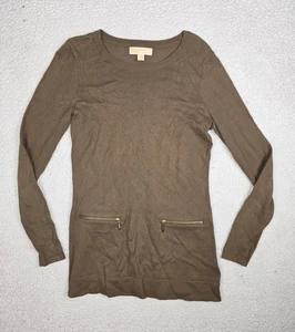 Michael Kors Shirt Pullover Größe S Damen olivgrün gold Reißverschlüsse - Bild 1 von 6