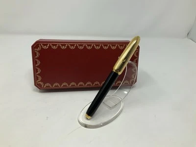Pluma Estilográfica Cartier Dandy Laca Negra y Chapada en Oro 18K Nuevo en Caja Foto 1 de 4