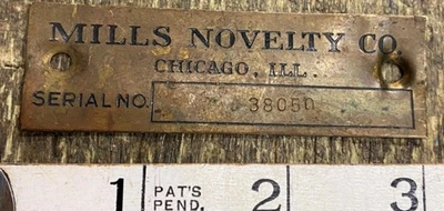 Vtg Mills Slot Maching Brass Tag vending machines jukebox coin operated 1905-30! - Image 1 of 4