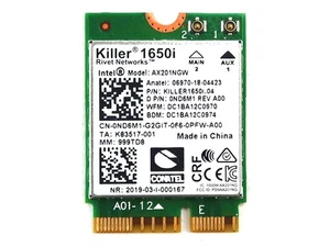 INTEL WI-FI 6 AX201 AX201NGW M.2 802.11AX WLAN BLUETOOTH 5.2 WIFI CARD ND6M1 - Picture 1 of 2