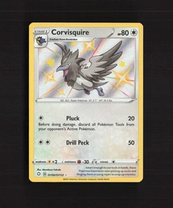 Tarjeta Pokémon Corvisquire SV102/SV122 Shining Fates Shiny Holo rara casi nueva - Imagen 1 de 10