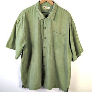 Tommy Bahama Men’s XXL Green Silk Shirt – Short Sleeve Button Front Island Casua - Picture 1 of 13