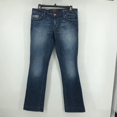 Blue Cult Jeans Womens 29 Blue Bootcut Stretch Denim Distressed Pockets MADE USA - Image 1 of 4