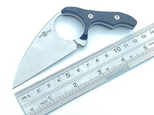 TwoSun Mini 14C28N Micarta Fixed Blade Kydex Belt Sheath Knife TS467-14C28N - Picture 1 of 11
