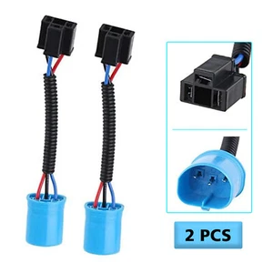 2PCS H4 to 9007 LED Headlight Conversion Harness Socket Adapters For H2 H1 - Bild 1 von 4