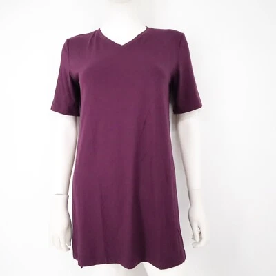 NWT Eileen Fisher NWT XXS Purple Lightweight Viscose Jersey Tunic Oversized Top  - Image 1 of 4