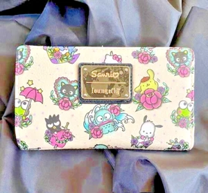 Portafoglio lungo personaggi Loungefly Sanrio porta carte Chococat Hello Kitty mai usato - Foto 1 di 5