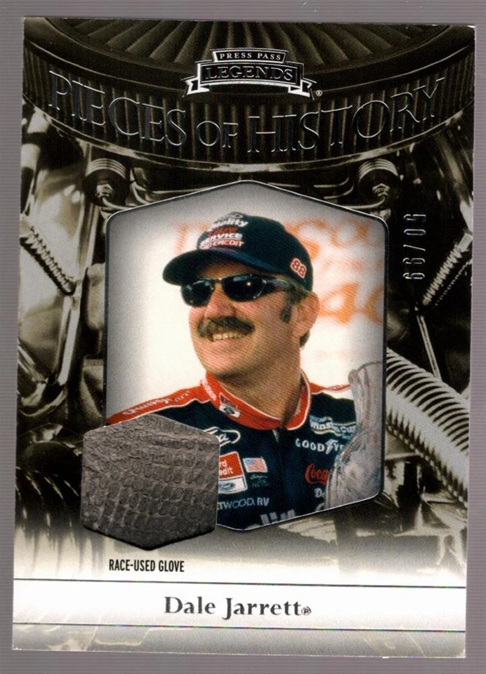 DALE JARRETT 50/99 PIECES OF HISTORY SEAT BELT PATCH SP 2012 PRESS PASS LEGENDS - Image 1 of 1