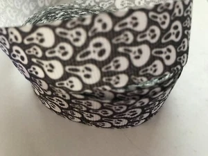 Grosgrain Halloween Ghost Scream Mask Ribbon 7/8" 22mm - Picture 1 of 1