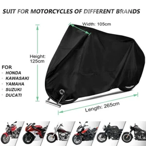 104" XXXL Motorcycle Cover Waterproof Heavy Duty for Outside Storage Snow Rain - Bild 1 von 7