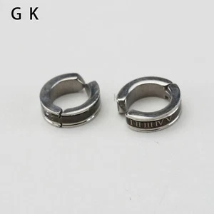 2Pcs Stainless Steel Huggie Hoop Earrings No-Piercing Stud Men Women Clip on - Picture 1 of 4