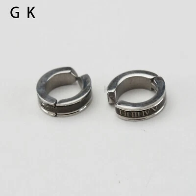 2Pcs Stainless Steel Huggie Hoop Earrings No-Piercing Stud Men Women Clip on - Image 1 of 4