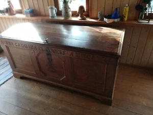 Truhe Eiche Antik Anno 1771 - Bild 1 von 12