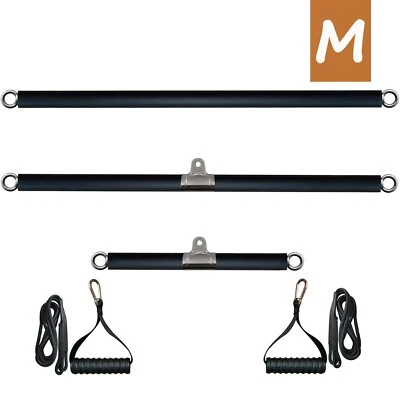 ROTATE STRAIGHT BAR SET LAT Pull Down Cable Attachments Weightlifting Workout - Image 1 of 4