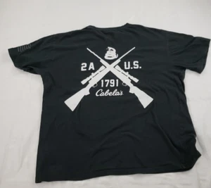 Mens Cabela's Large Short Sleeve "Don't Thread On Me" T-shirt Black - Picture 1 of 19