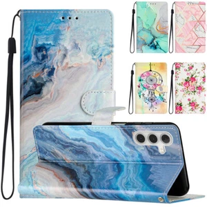 Case for Samsung S24 S23 S22 S21 S20 S9 Painting Leather Wallet Case Phone Cover - Picture 1 of 22
