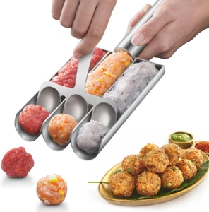 Stainless Steel Meatball Maker - Creative Kitchen Triple Meatball Maker  - Picture 1 of 12