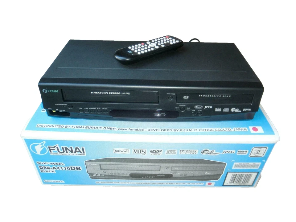 Funai D8A-A4110DB DVD-Recorder / VHS-Recorder, in OVP, gepflegt, 2J. Garantie - Bild 1 von 1