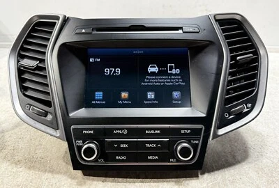 Hyundai Santa Fe Sport 2017 2018 unidad principal de pantalla de radio CD AM-FM sintonizador prueba OEM Foto 1 de 4