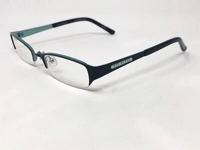 Armação de óculos TED BAKER “MIMOZA” pequena meia aro 50-19-135 preto/verde QE99 - Imagem 1 de 4