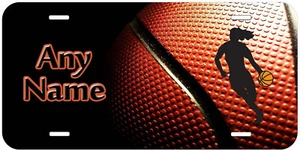 Basketball Mädchen beliebiger Name personalisiert Neuheit Autoschild Nummernschild - Bild 1 von 4