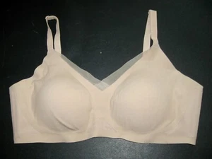 HONEYLOVE Full Coverage Nude Bra Wireless T-Shirt; Mesh Edging; #LWBR0302 Size L - Picture 1 of 11