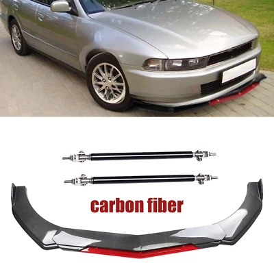 For Mitsubishi Galant Front Bumper Lip Splitter Spoiler Body Kits carbon fiber - Image 1 of 4